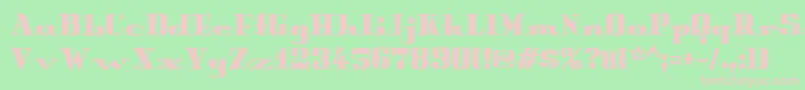 Lisätietoja Peterobscure-fontista Peterobscure-fontti – vaaleanpunaiset fontit vihreällä taustalla