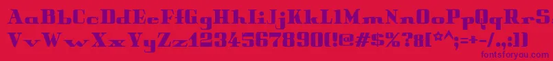 More about Peterobscure Font Peterobscure Font – Purple Fonts on Red Background
