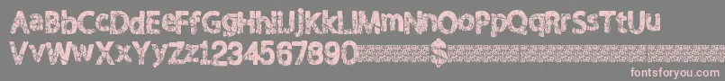 Shaken Font – Pink Fonts on Gray Background