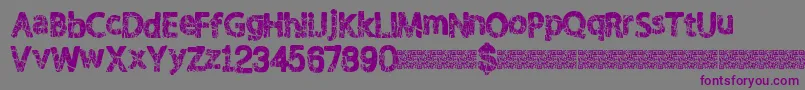 Shaken-fontti – violetit fontit harmaalla taustalla