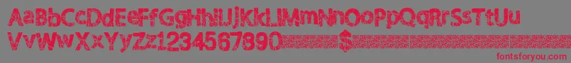 フォントShaken – 赤い文字の灰色の背景