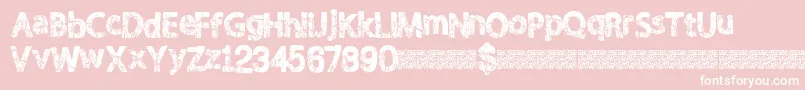 Shaken Font – White Fonts on Pink Background