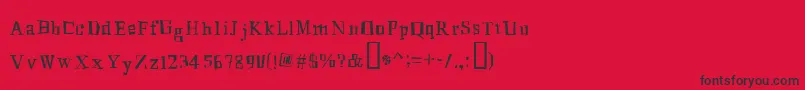 Więcej informacji o czcionce MingusRoman Czcionka MingusRoman – czarne czcionki na czerwonym tle