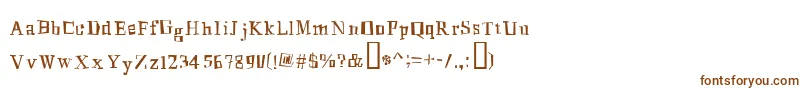 MingusRoman-fontti – ruskeat fontit valkoisella taustalla