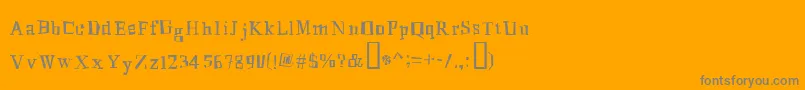 フォントMingusRoman – オレンジの背景に灰色の文字