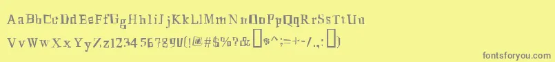 MingusRoman Font – Gray Fonts on Yellow Background
