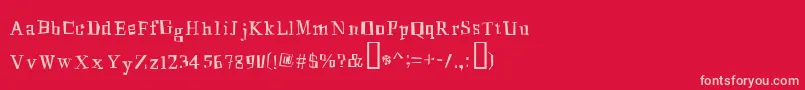 MingusRoman Font – Pink Fonts on Red Background