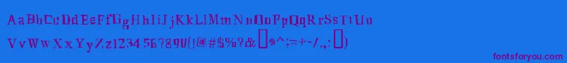 MingusRoman Font – Purple Fonts on Blue Background