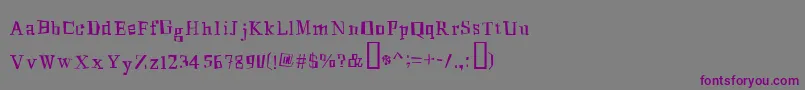 Шрифт MingusRoman – фиолетовые шрифты на сером фоне