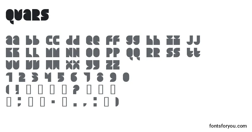 Шрифт Quars – алфавит, цифры, специальные символы