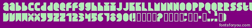 Quars Font – Green Fonts on Purple Background