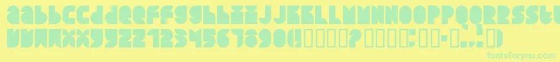 Quars-fontti – vihreät fontit keltaisella taustalla