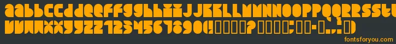 Quars Font – Orange Fonts on Black Background