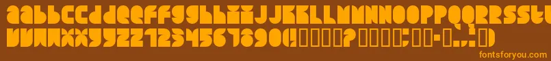 Quars Font – Orange Fonts on Brown Background