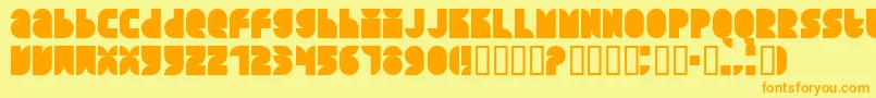 Quars Font – Orange Fonts on Yellow Background