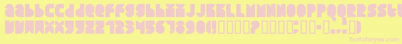 Quars Font – Pink Fonts on Yellow Background