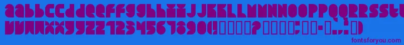 Quars Font – Purple Fonts on Blue Background
