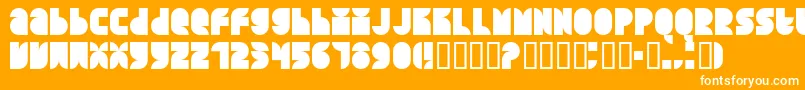 Quars Font – White Fonts on Orange Background