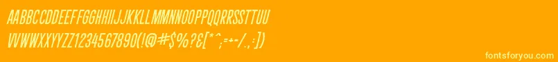 CryptcreepBbItal Font – Yellow Fonts on Orange Background