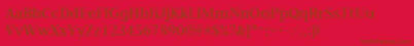 JudsonRegular Font – Brown Fonts on Red Background