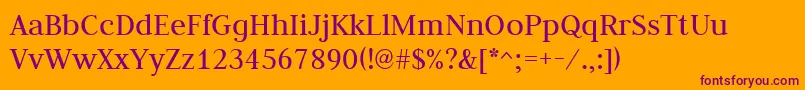 JudsonRegular Font – Purple Fonts on Orange Background