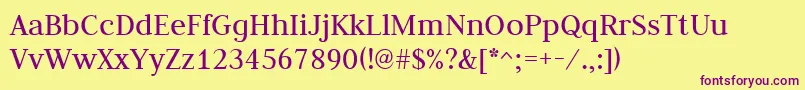 JudsonRegular Font – Purple Fonts on Yellow Background