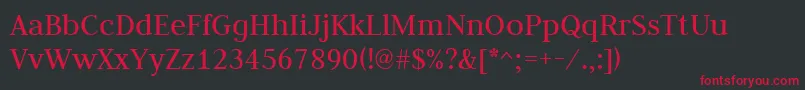 JudsonRegular Font – Red Fonts on Black Background