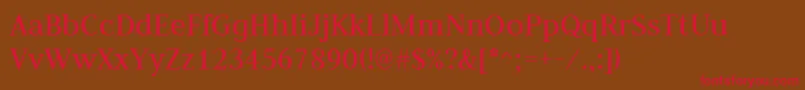 JudsonRegular Font – Red Fonts on Brown Background