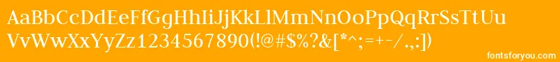 JudsonRegular Font – White Fonts on Orange Background