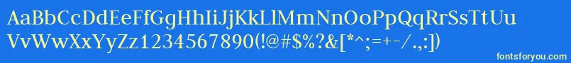 JudsonRegular Font – Yellow Fonts on Blue Background