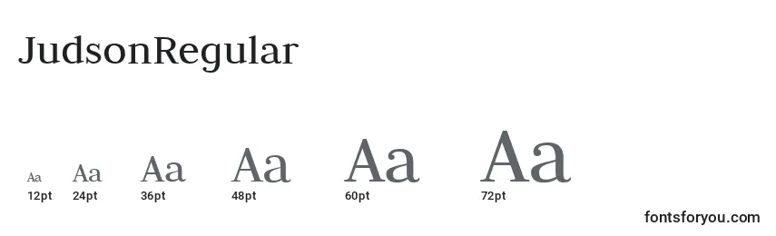 JudsonRegular Font Sizes