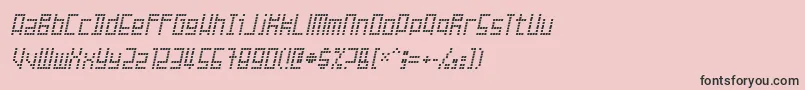 Fonte Failed – fontes pretas em um fundo rosa