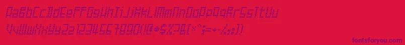Failed-Schriftart – Violette Schriften auf rotem Hintergrund