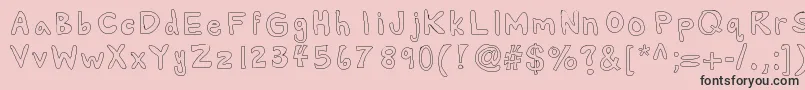 フォントAlexsbubbles – ピンクの背景に黒い文字