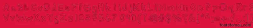 Alexsbubbles Font – Black Fonts on Red Background
