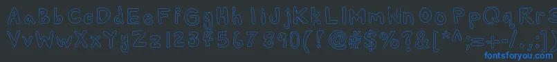 Alexsbubbles Font – Blue Fonts on Black Background