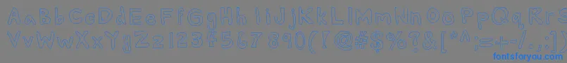 Alexsbubbles Font – Blue Fonts on Gray Background