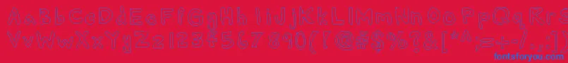 Alexsbubbles Font – Blue Fonts on Red Background