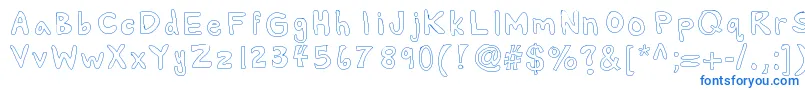 Alexsbubbles Font – Blue Fonts on White Background