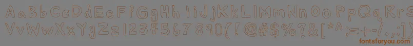 Alexsbubbles Font – Brown Fonts on Gray Background