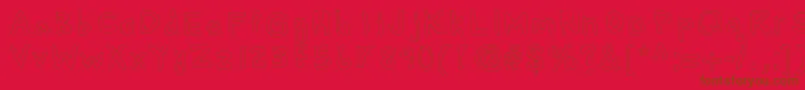 フォントAlexsbubbles – 赤い背景に茶色の文字