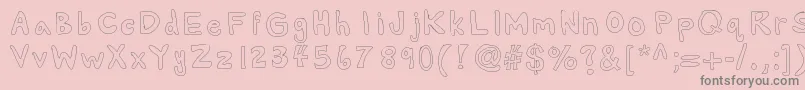 Alexsbubbles Font – Gray Fonts on Pink Background