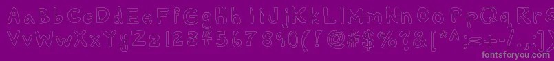 Alexsbubbles Font – Gray Fonts on Purple Background
