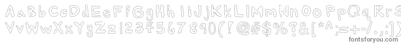 Шрифт Alexsbubbles – серые шрифты