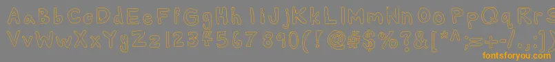 Alexsbubbles Font – Orange Fonts on Gray Background