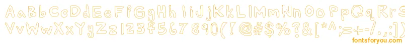 Alexsbubbles-Schriftart – Orangefarbene Schriften