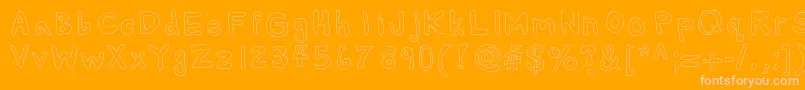 Alexsbubbles Font – Pink Fonts on Orange Background