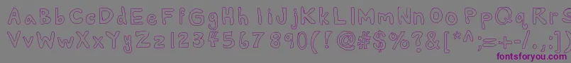 Alexsbubbles-fontti – violetit fontit harmaalla taustalla