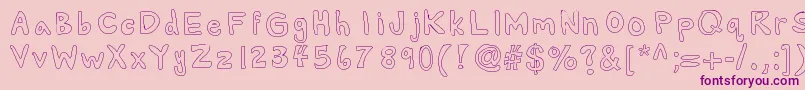 Alexsbubbles Font – Purple Fonts on Pink Background