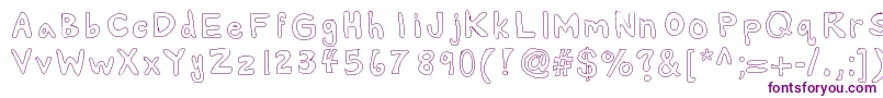 Alexsbubbles Font – Purple Fonts on White Background